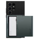 Spigen Samsung Galaxy S24 Ultra kuori Slim Armor CS Abyss Green