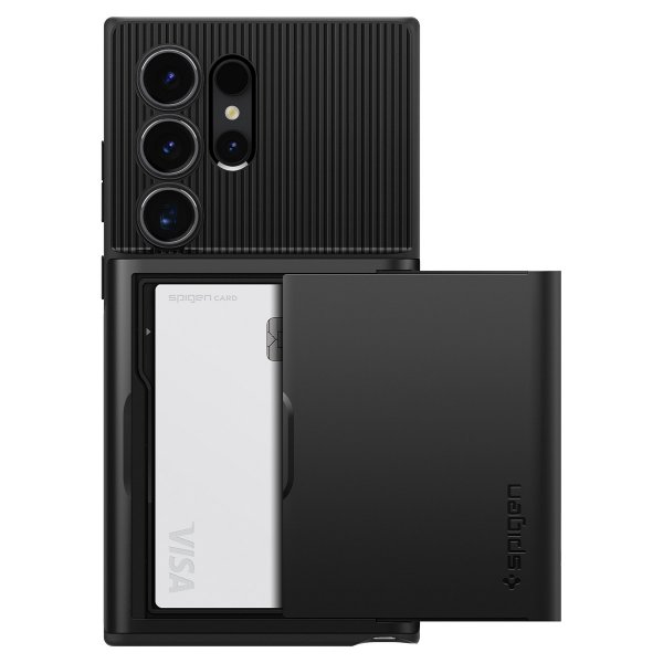 Spigen Samsung Galaxy S24 Ultra -suojakuori, Slim Armor CS, musta