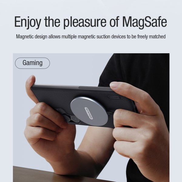 Nillkin Samsung Galaxy S24 Ultra Kuori Super Frosted Shield Pro MagSafe Musta