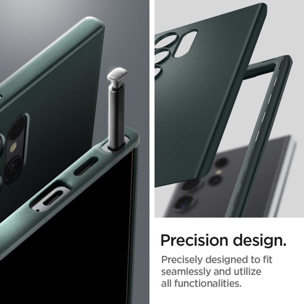 Spigen Samsung Galaxy S24 Ultra kuori Thin Fit Abyss Green