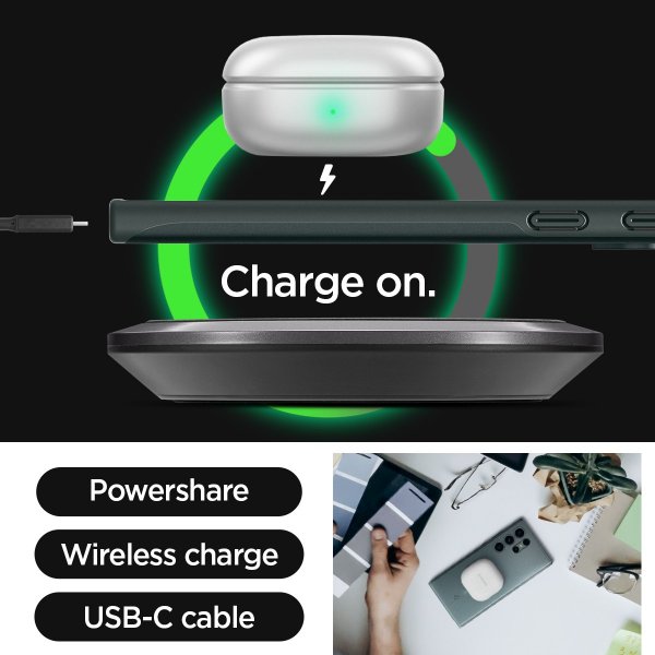 Spigen Samsung Galaxy S24 Ultra kuori Thin Fit Abyss Green