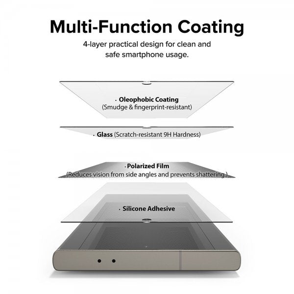 Ringke Samsung Galaxy S24 Ultra näytönsuoja Easy Slide Privacy, 2 kpl