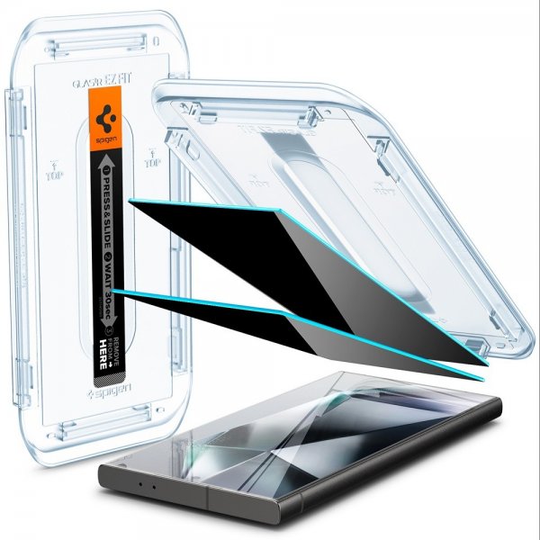 Spigen Samsung Galaxy S24 Ultra Näytönsuoja GLAS.tR EZ Fit Privacy 2 kpl