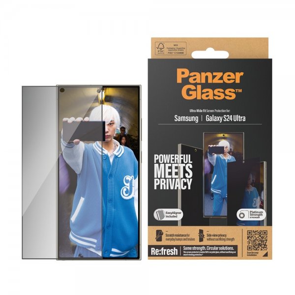 PanzerGlass Samsung Galaxy S24 Ultra näytönsuoja Ultra-Wide Fit Privacy EasyAligner