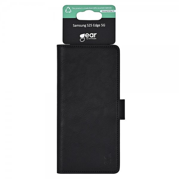 Gear Samsung Galaxy S25 Edge Kotelo 3 Korttipaikkaa Musta