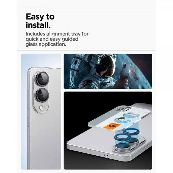 Spigen Samsung Galaxy S25 Edge Kameran suojalasi GLAS.tR EZ Fit Optik Pro 2 kpl