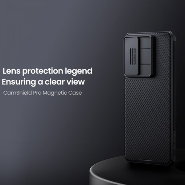 Nillkin Samsung Galaxy S25 Edge -suojakuori CamShield Pro MagSafe, musta