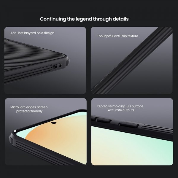 Nillkin Samsung Galaxy S25 Edge -suojakuori CamShield Pro MagSafe, musta