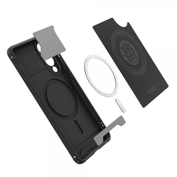 Spigen Samsung Galaxy S25 Edge -suojakuori Core Armor MagFit Mattamusta