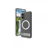 dbramante1928 Samsung Galaxy S25 Edge -suojakuori, Iceland Ultra D3O Qi2 Kickstand Transparent