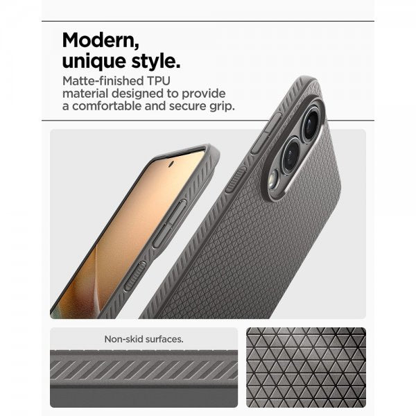 Spigen Samsung Galaxy S25 Edge Kuori Liquid Air Marble Gray