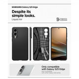 Spigen Samsung Galaxy S25 Edge Suojakuori Liquid Air Mattamusta
