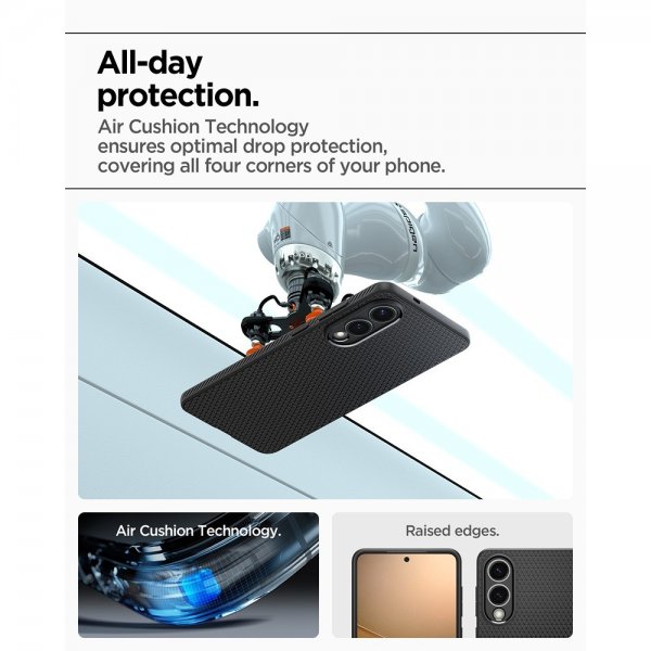 Spigen Samsung Galaxy S25 Edge Suojakuori Liquid Air Mattamusta