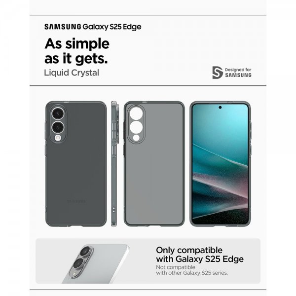 Spigen Samsung Galaxy S25 Edge -suojakuori, Liquid Crystal Space Crystal