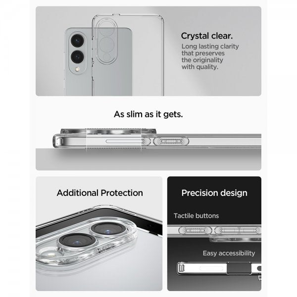 Spigen Samsung Galaxy S25 Edge Kotelo Liquid Crystal Läpinäkyvä