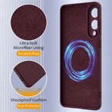 Samsung Galaxy S25 Edge -suojakuori Strap-silikoni MagSafe Viininpunainen