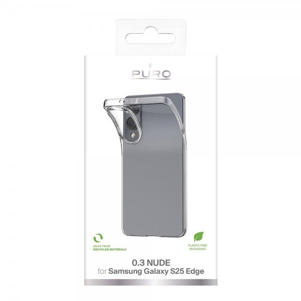 Puro Samsung Galaxy S25 Edge Kuori Nude Läpinäkyvä