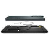 Spigen Samsung Galaxy S25 Edge -suojakuori Tough Armor MagFit Abyss Green