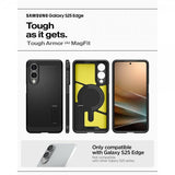 Spigen Samsung Galaxy S25 Edge -suojakuori Tough Armor MagFit, musta