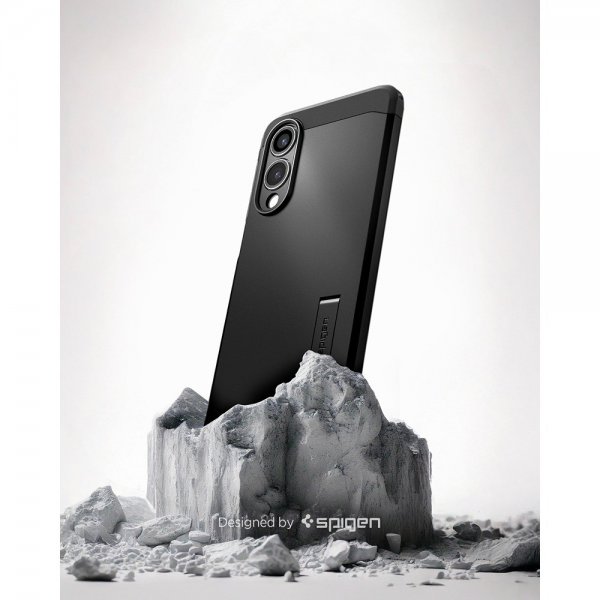 Spigen Samsung Galaxy S25 Edge -suojakuori Tough Armor MagFit, musta