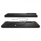 Spigen Samsung Galaxy S25 Edge -suojakuori Tough Armor MagFit, musta