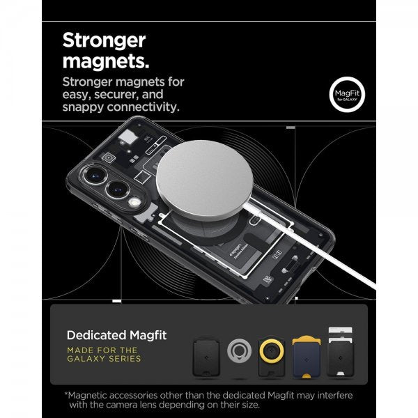 Spigen Samsung Galaxy S25 Edge -kuori Ultra Hybrid Zero One MagFit, musta