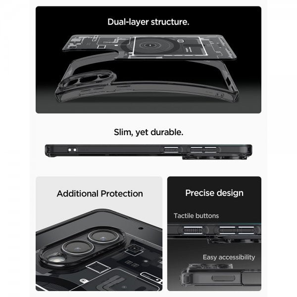 Spigen Samsung Galaxy S25 Edge -kuori Ultra Hybrid Zero One MagFit, musta