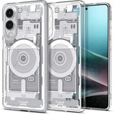 Spigen Samsung Galaxy S25 Edge -suojakuori Ultra Hybrid Zero One MagFit, valkoinen