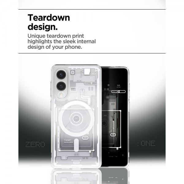 Spigen Samsung Galaxy S25 Edge -suojakuori Ultra Hybrid Zero One MagFit, valkoinen