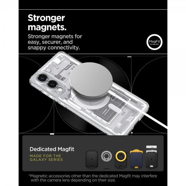 Spigen Samsung Galaxy S25 Edge -suojakuori Ultra Hybrid Zero One MagFit, valkoinen