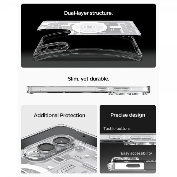 Spigen Samsung Galaxy S25 Edge -suojakuori Ultra Hybrid Zero One MagFit, valkoinen