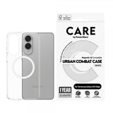 CARE by PanzerGlass Samsung Galaxy S25 Edge -suojakuori Urban Combat MagSafe, valkoinen