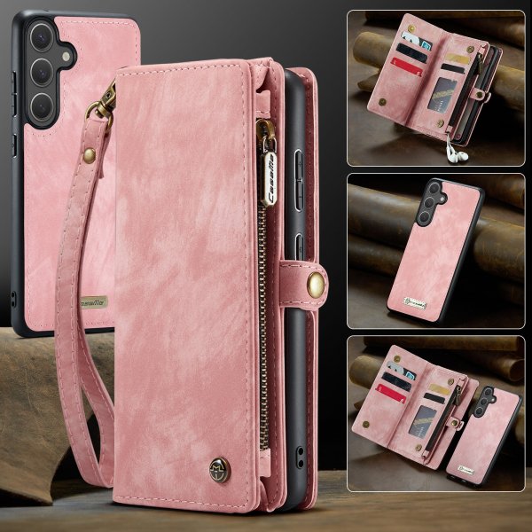 CaseMe Samsung Galaxy S25 FE -kotelo, 008-sarja, irrotettava kuori, pinkki