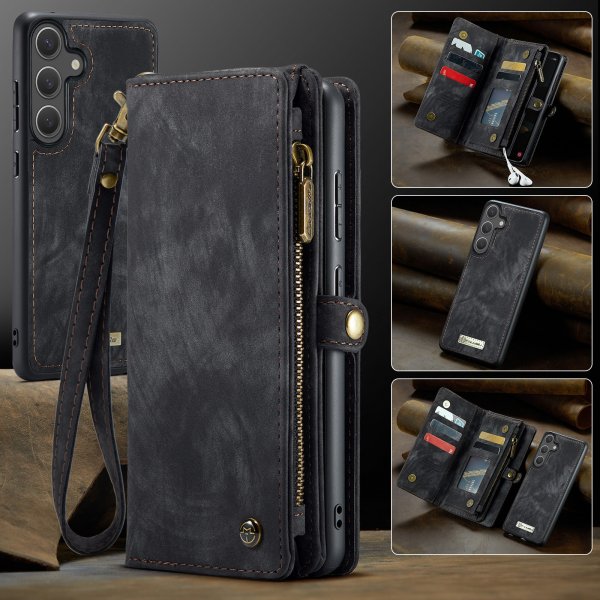 CaseMe Samsung Galaxy S25 FE Kotelo 008 Series Irrotettava Kuori Musta