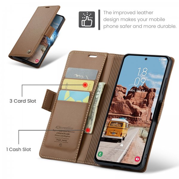 CaseMe Samsung Galaxy S25 FE Suojakotelo 023 Series Ruskea