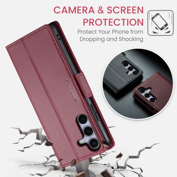 CaseMe Samsung Galaxy S25 FE Suojakotelo 023-sarja Punainen