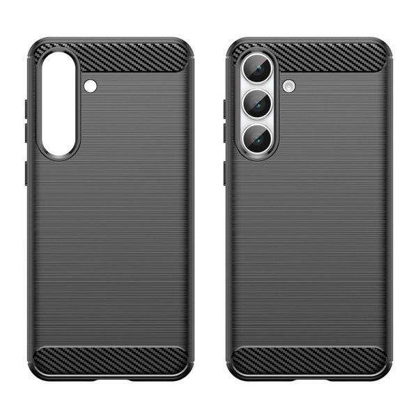 Samsung Galaxy S25 FE Kuori Harjattu hiilikuitukuvio musta