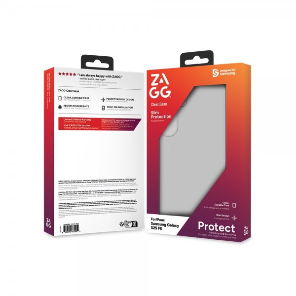 ZAGG Samsung Galaxy S25 FE Kuori Clear Case Läpinäkyvä