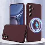 Samsung Galaxy S25 FE -kuori Strap-silikoni MagSafe Viininpunainen