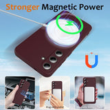 Samsung Galaxy S25 FE -kuori Strap-silikoni MagSafe Viininpunainen