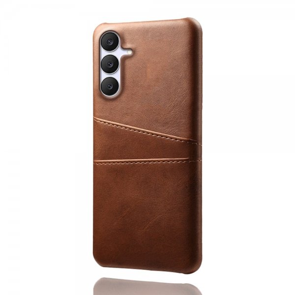 Samsung Galaxy S25 FE Suojakotelo, jossa kaksi korttipaikkaa, tummanruskea