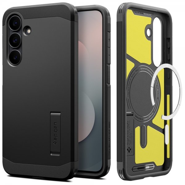Spigen Samsung Galaxy S25 FE Suojakuori Tough Armor MagFit Musta