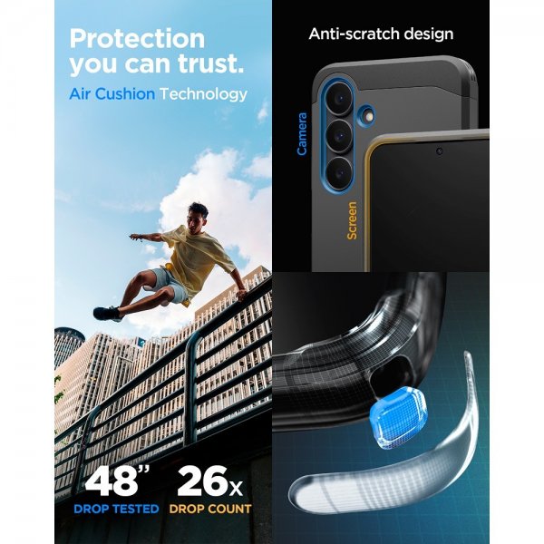 Spigen Samsung Galaxy S25 FE Suojakuori Tough Armor MagFit Musta