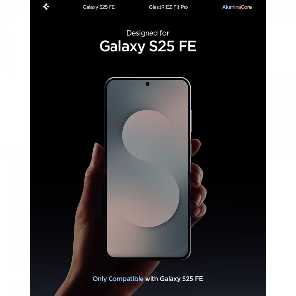 Spigen Samsung Galaxy S25 FE -näytönsuoja GLAS.tR EZ Fit Pro 2-pakkaus