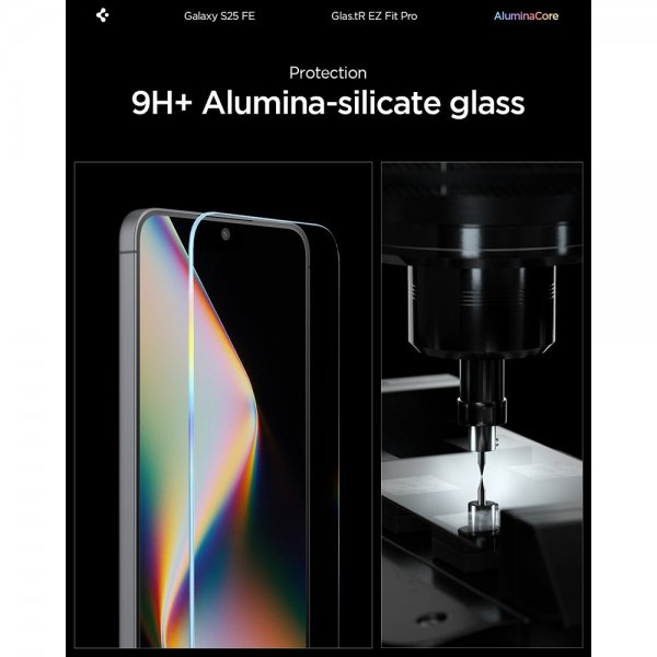 Spigen Samsung Galaxy S25 FE -näytönsuoja GLAS.tR EZ Fit Pro 2-pakkaus