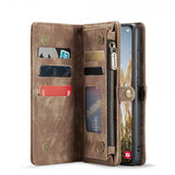 CaseMe Samsung Galaxy S25 -suojakotelo, 008 Series, irrotettava kuori, ruskea
