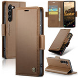 CaseMe Samsung Galaxy S24/S25 -kotelo 023 Series, ruskea