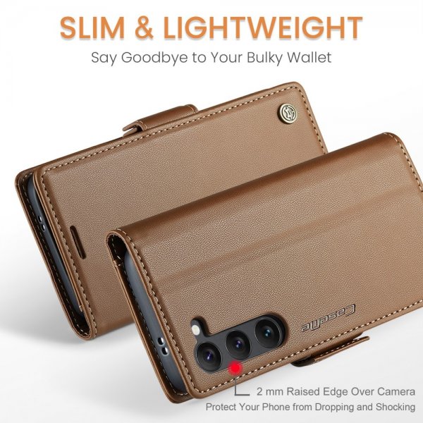 CaseMe Samsung Galaxy S24/S25 -kotelo 023 Series, ruskea
