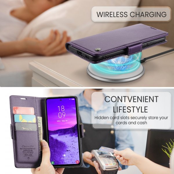 CaseMe Samsung Galaxy S24/S25 Kotelo 023 Series Violetti