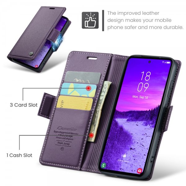 CaseMe Samsung Galaxy S24/S25 Kotelo 023 Series Violetti